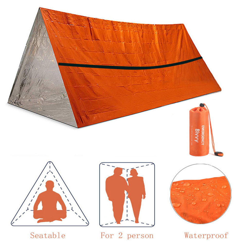 Bivy Bag Emergency - 2 คนฉุกเฉิน Shelter Bivy Survival เต็นท์ชุด