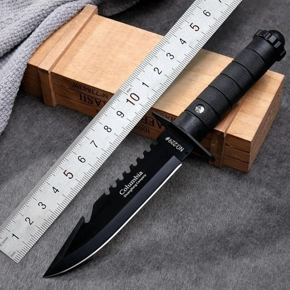 7CR17MOV มีดตรงสำหรับตั้งแคมป์ - Bushcraft Knife Fixed บทวิจารณ์และราคา