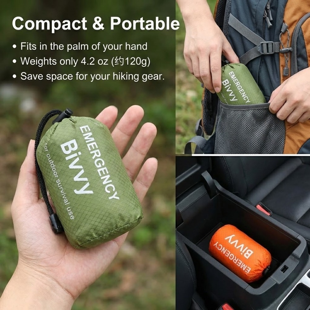 ชุดถุงนอนฉุกเฉิน 3 ชิ้นพร้อมสา - Bivy Bag Emergency บทวิจารณ์และราคา