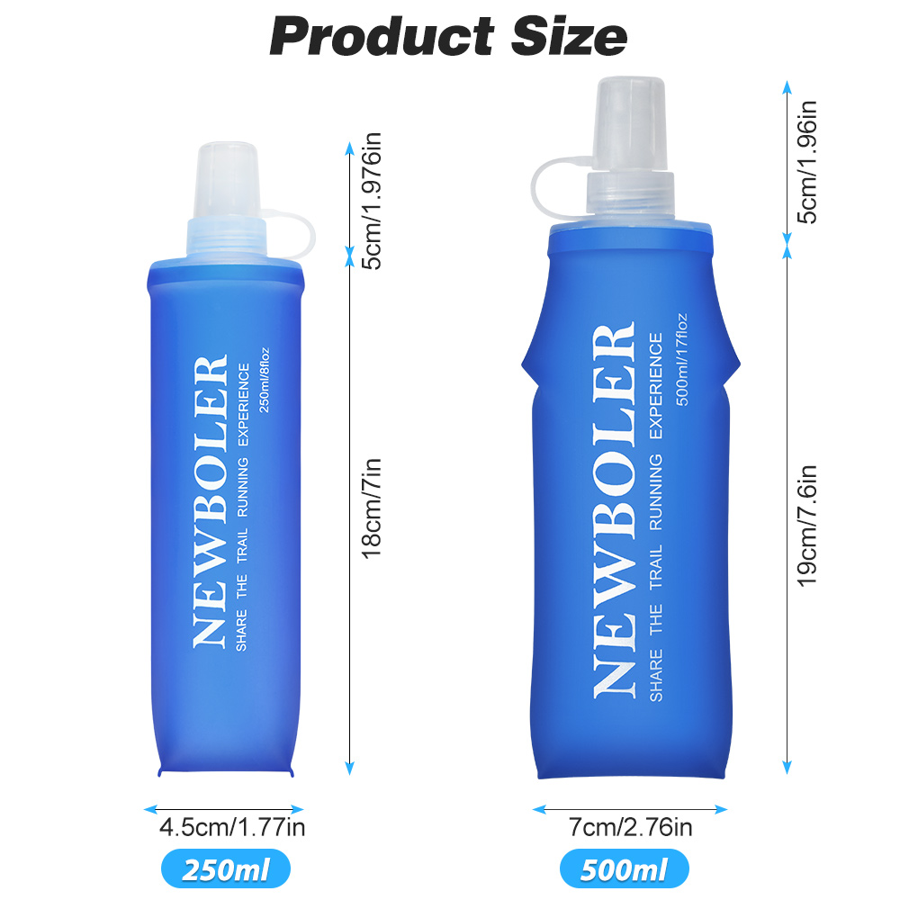 NEWBOLER 150ml 250ml 500ml ขวด - Water Bag Collapsible บทวิจารณ์และราคา