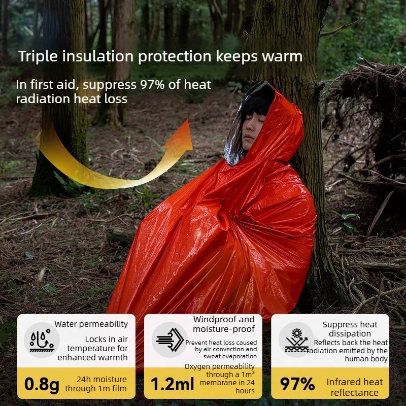 1-10PCS ผ้าห่มฉุกเฉินแบบกันควา - Survival Blanket Reflective บทวิจารณ์และราคา